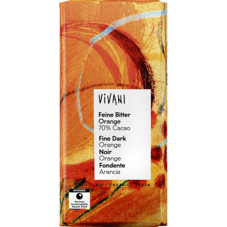 Ciocolata - Ciocolata bio amaruie cu cacao 70% si ulei de portocale, vegana