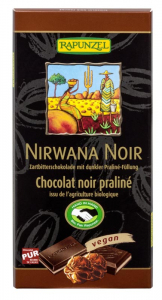 Ciocolata - Ciocolata Bio Nirwana neagra cu praline 55% cacao