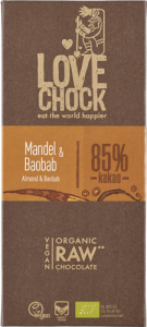Produse de post - Ciocolata RAW VEGANA cu migdale si baobab