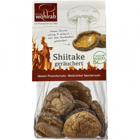 Alimente - Ciuperci palarii de shiitake bio afumate, deshidratate