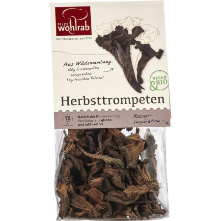 Alimente - Ciuperci trompete negre deshidratate, nativ fara gluten, eco