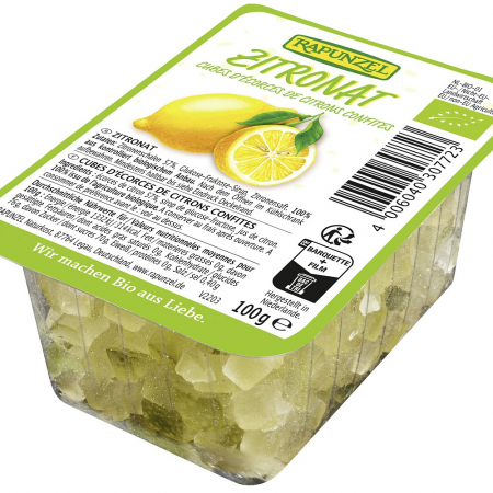 Ingrediente bio pentru copt - Coaja de lamaie bio confiata