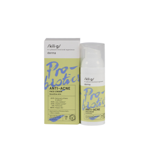 Tratamente faciale - Crema de fata cu probiotice pentru ten sensibil si acneic, KILIG DERMA, 50 ml