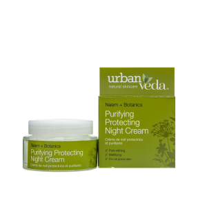 Creme de fata - Crema de noapte protectiva cu ulei de neem- pentru ten gras, Purifying - Urban Veda, 50 ml