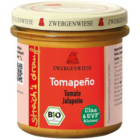 Gemuri, produse conservate - Crema tartinabila bio cu rosii si ardei Jalapeno