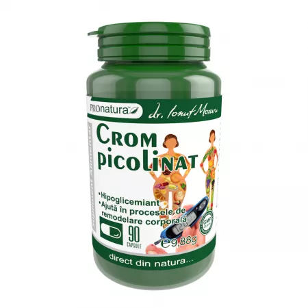 Diabet - Crom Picolinat, 90 capsule, Medica
