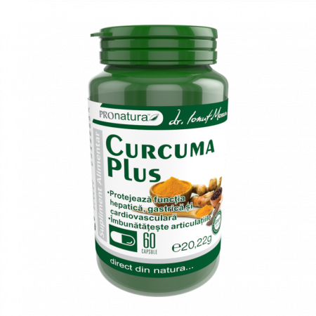 Ghimbir si Turmeric - Curcuma plus, 60 capsule, Medica