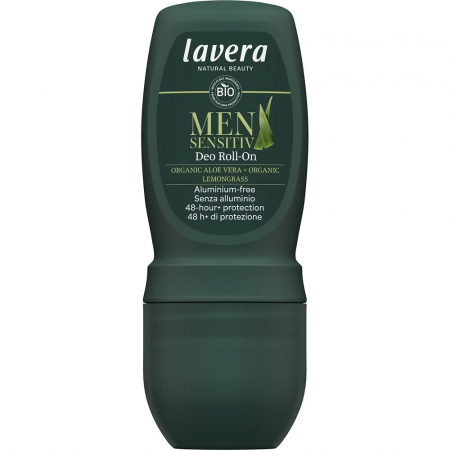 Produse ingrijire barbati - Deo roll-on cu aloe vera bio si lemongras bio, fara saruri de aluminiu