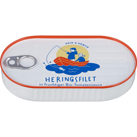 Alimente - File de hering în sos de roșii bio