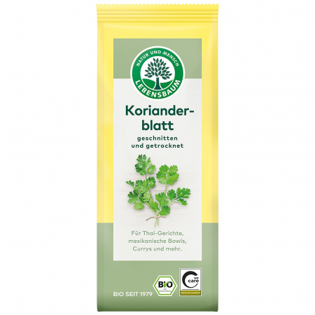 Condimente bio - Frunze bio de coriandru taiate si uscate