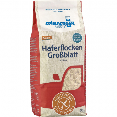 Alimente - Fulgi mari de ovaz bio integrali fara gluten, Demeter