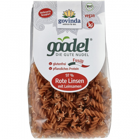 Alimente - Fusilli bio din linte rosie, fara gluten