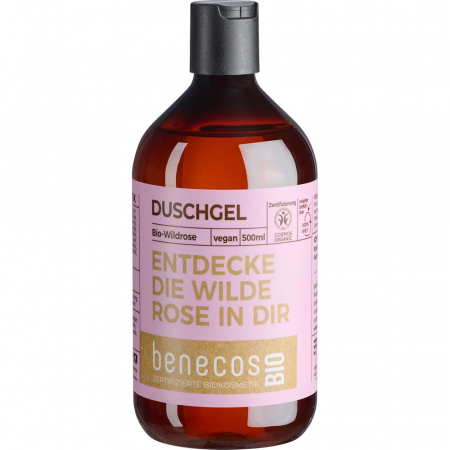 Cosmetice - Gel de dus cu trandafir salbatic bio