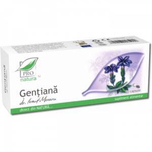 Sistemul digestiv si afectiuni digestive - Gentiana, 30 capsule, Medica