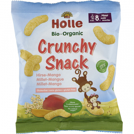Biscuiti si gustari bio copii - Gustare crocanta cu mei si mango bio fara gluten pentru copii, +8 luni