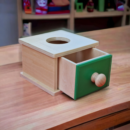 Cutia Permanentei Montessori - 2 in 1 - cu minge si discuri din lemn [12]