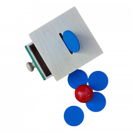 Cutia Permanentei Montessori - 2 in 1 - cu minge si discuri din lemn [8]