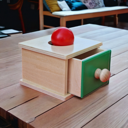 Cutia Permanentei Montessori - 2 in 1 - cu minge si discuri din lemn [2]