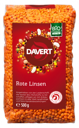 Nuci, seminte, boabe, tarate - Linte rosie bio