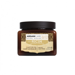Tratamente de par - Masca reparatoare cu ulei de ricin pentru toate tipurile de par, Arganicare, 500 ml