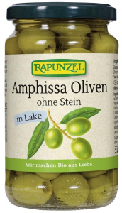 Alimente - Masline Amphissa bio, verzi fără sâmburi, în saramură