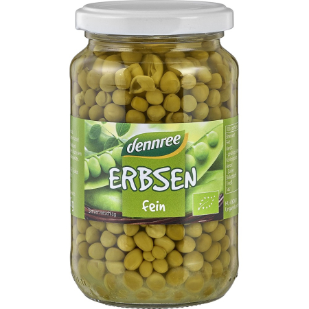 Legume bio in conserva - Mazare bio extra fina la borcan