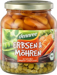 Legume bio in doza - Mazare cu morcovi eco la borcan