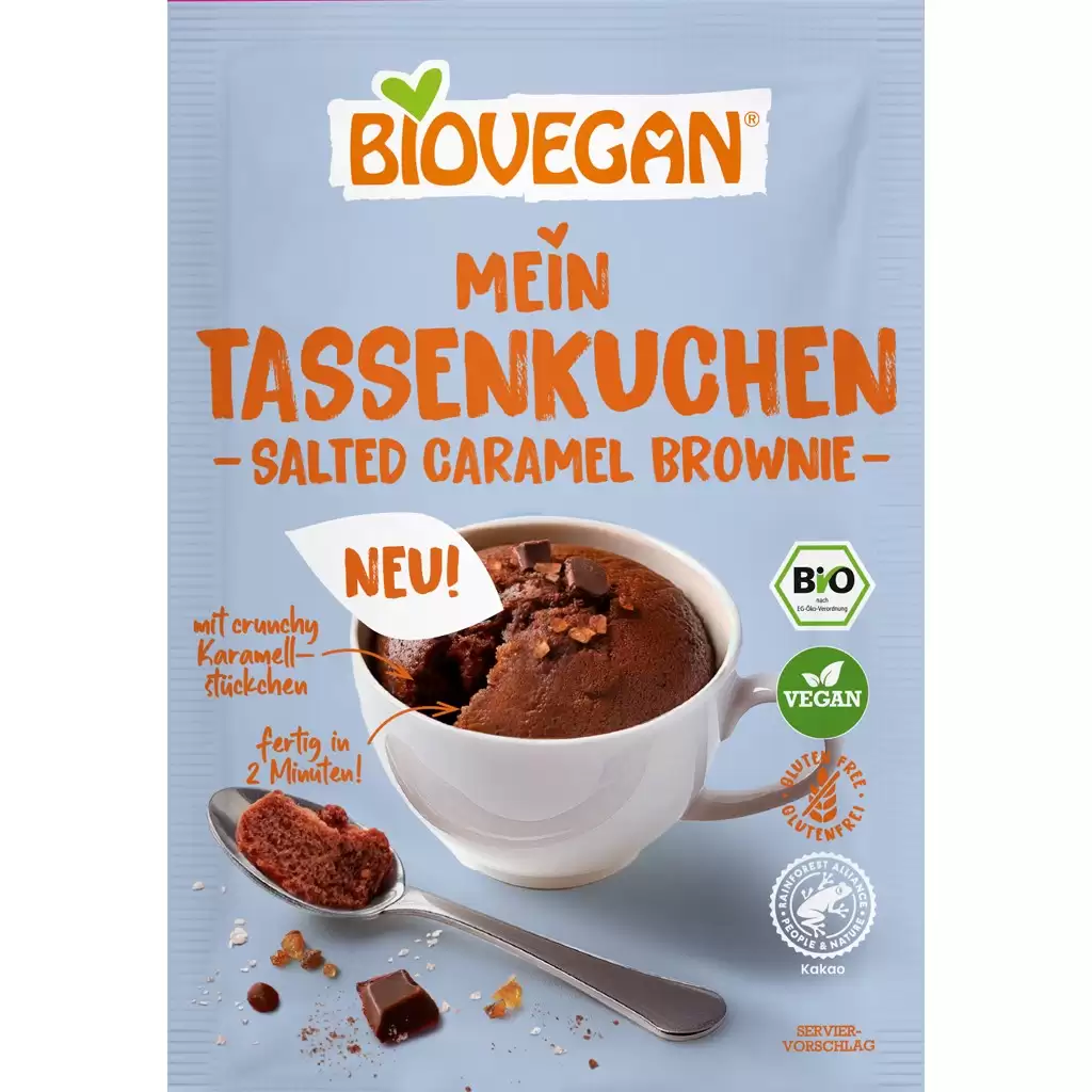 Mixuri bio si blaturi - Mix pentru brownies cu caramel sarat la cana, fara gluten, eco