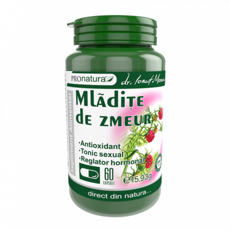 Antioxidanti - Mladite de zmeur, 60 capsule, Medica