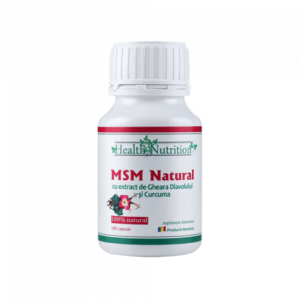 Aparatul locomotor - MSM Capsule 100% natural, 180 capsule, Health Nutrition