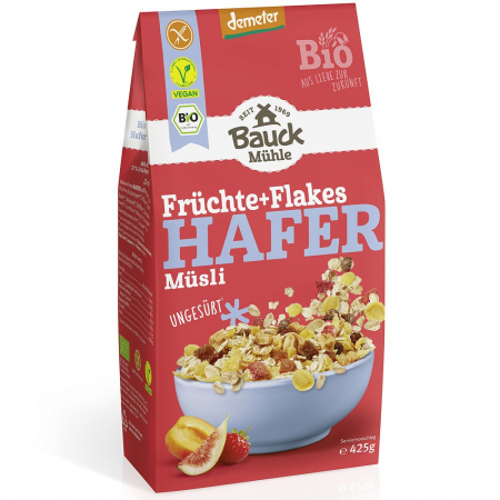 Alimente - Musli bio cu fructe si fulgi, fara gluten, demeter