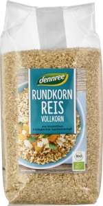 Orez, faina, gris - Orez brun cu bob rotund bio