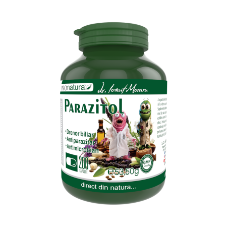 Sistemul digestiv si afectiuni digestive - Parazitol, 200 capsule, Medica