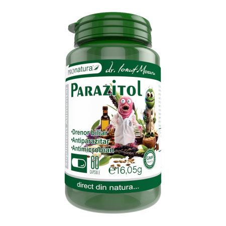 Sistemul digestiv si afectiuni digestive - Parazitol, 60 capsule, Medica