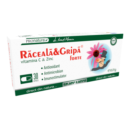 Sistemul respirator - Raceala&gripa forte, 30 capsule, Medica
