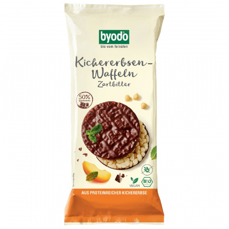 Cereale bio expandate - Rondele bio din naut cu ciocolata amaruie fara gluten
