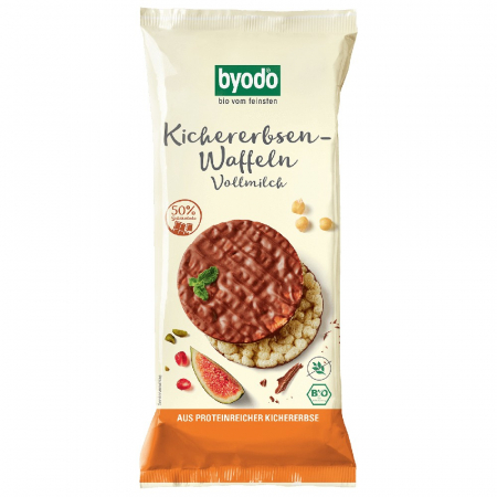 Cereale bio expandate - Rondele bio din naut cu ciocolata cu lapte fara gluten