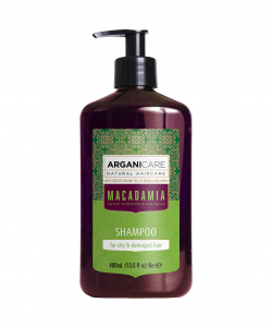 Pentru femei - Sampon revitalizant cu ulei de macadamia pentru par uscat si deteriorat, Arganicare, 400 ml