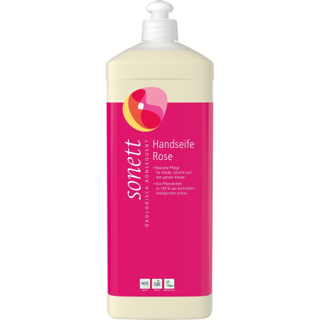 Cosmetice - Sapun lichid cu trandafir bio pentru maini si corp