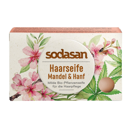 Cosmetice - Sapun pentru par cu migdale si canepa bio