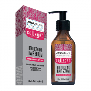 Tratamente de par - Serum reparator cu colagen pentru par subtire, deteriorat si fragil, Arganicare, 100 ml