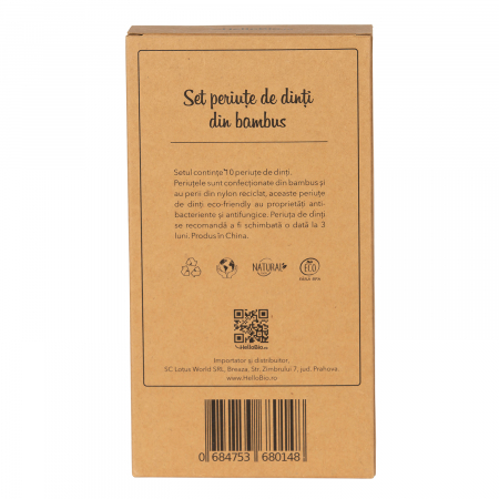 Set 10 periute de dinti din bambus [2]