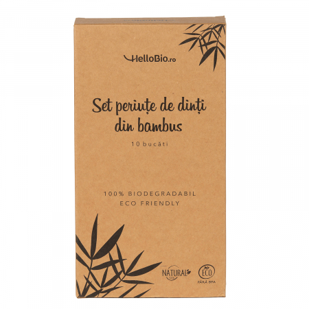 Set 10 periute de dinti din bambus [6]