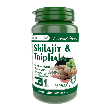 Ciuperci - Shilajit & Triphala, 40 capsule, Pro Natura