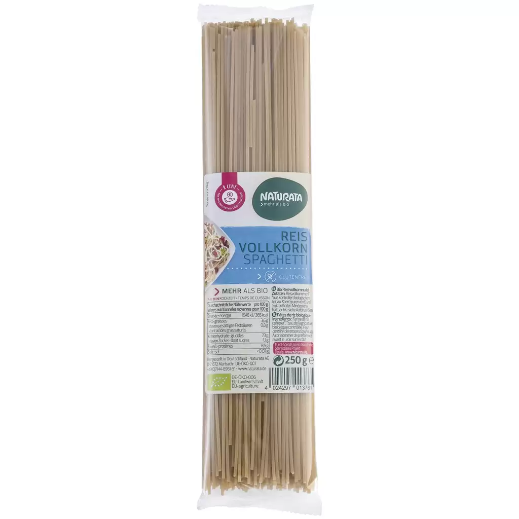 Alimente - Spaghetti integrale din orez, fara gluten, eco