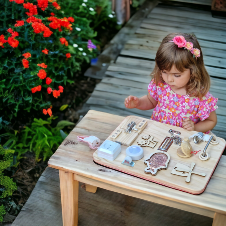 Placa senzoriala de activitati tip Montessori (Busy Board) [3]