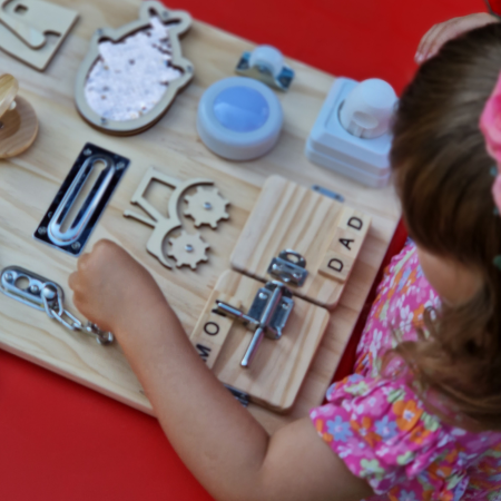 Placa senzoriala de activitati tip Montessori (Busy Board) [2]