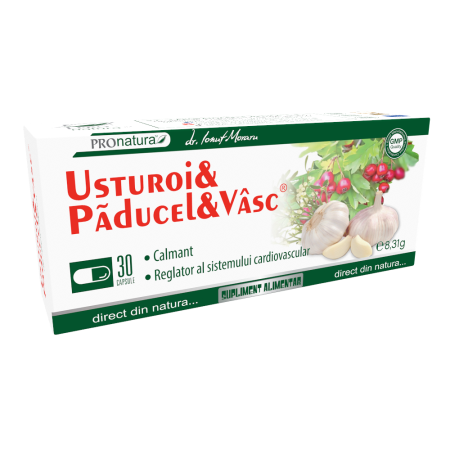 Usturoi - Usturoi & Păducel & Vâsc, 30 capsule, Pro Natura