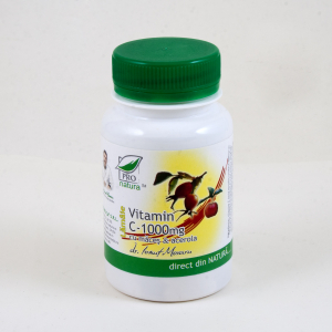 Vitamina C - Vitamina C 1000mg cu maceșe și acerola cu lămâie, 60 comprimate, Medica