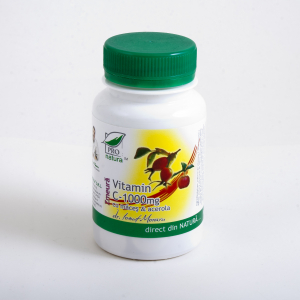 Vitamina C - Vitamina C 1000mg cu maceșe și acerola cu zmeură, 60 comprimate, Medica